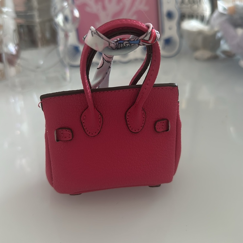 Elegant mini Pink Handbag bag charm - Picture 2 of 5